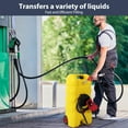 thumbnail image 6 of Fuel Caddy, 15 Gallon Portable Gas Fuel Tank Container with Fluid Transfer Siphon Pump and 10ft. Delivery Hose, Diesel Storage Can On-Wheels for Cars, Lawn Mowers, ATVs, Boats, 6 of 7