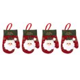 thumbnail image 1 of 4 piezas de guantes navideños, cortador y tenedores, bolsa para cubiertos, bolsas de regalo de dulces, decoración navideña (Santa Claus), 1 of 8