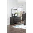 thumbnail image 3 of Brown Polyfiber Tufted Cal King Size Bed 4pc Set Dresser Mirror Nightstand Modern Bedroom Furniture, 3 of 8