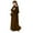 Coffee, variant on Kids Prayer Dress Muslim Clothes for Girls Long Sleeve Abaya Maxi Islamic Kaftan Jilbab Loose Long Robe (without Head Scarf )