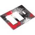 thumbnail image 2 of Sdmnsg-T Red Gray Abstract Print 2 Rocker 1 Toggle Decorative Electrical Receptacle Outlet Plates Covers for Bedroom Kitchen Farm House Decor 6.4x4.5 in, 2 of 5