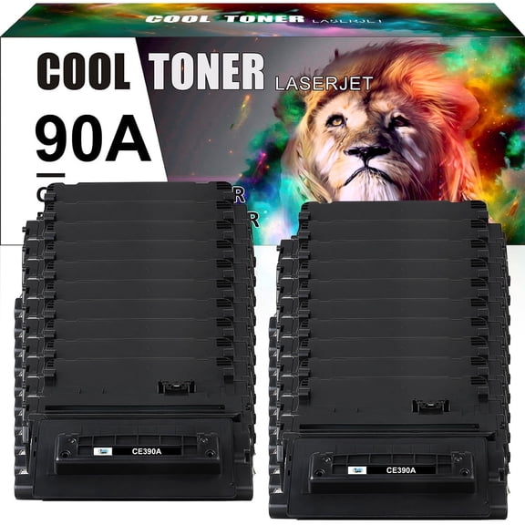 Cool Toner Compatible Toner Replacement for HP CE390A LaserJet Enterprise M4555 MFP Series LaserJet Enterprise 600 M601 M602 Series 600 M603n M603dn Printer Ink (Black,20-Pack)
