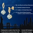 thumbnail image 2 of Gem Stone King 14K Yellow Gold Green Prasiolite and Lab Grown Diamond Earrings for Women | 3.75 Cttw | Gemstone Birthstone | Round 8MM, 2 of 6