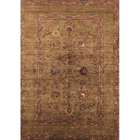 Ahgly Company Indoor Rectangle Oriental Brown Industrial Area Rugs, 4' x 6'