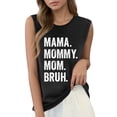 thumbnail image 1 of Camiseta sin mangas con estampado de letras para mujer: camiseta informal de verano con diseño moderno, versátil con vaqueros, fácil de cuidar, 1 of 4