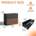 thumbnail image 5 of 2-Drawer Lockable Lateral File Cabinet Black Metal for Legal/Letter/A4/F4 Sizes Home Office, 5 of 19