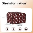 thumbnail image 4 of KLL Plaid Reindeer Snowflakes Print 4 Slice Toaster Dust Covers Kitchen Small Appliance Cover with 2 Pockets,Can hold Jam Spreader Knife & Toaster Tongs (12.4 x 10.6 x 8.2), 4 of 6