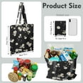 thumbnail image 2 of Vintage Daisy Print Reusable Grocery Tote Bag – Large Canvas Shopping Bag with Boho Floral Watercolor Design, Eco-Friendly & Heavy-Duty Market Tote for Women, Farmers Market, Beach, Spring & Summer, 2 of 5