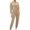 Beige, variant on Lindreshi Womens Plus Size Pajama Sets Women's Casual Cutumn and Winter Solid Color Pullover Hooded Long Sleeve Shirt+Trousers Suit