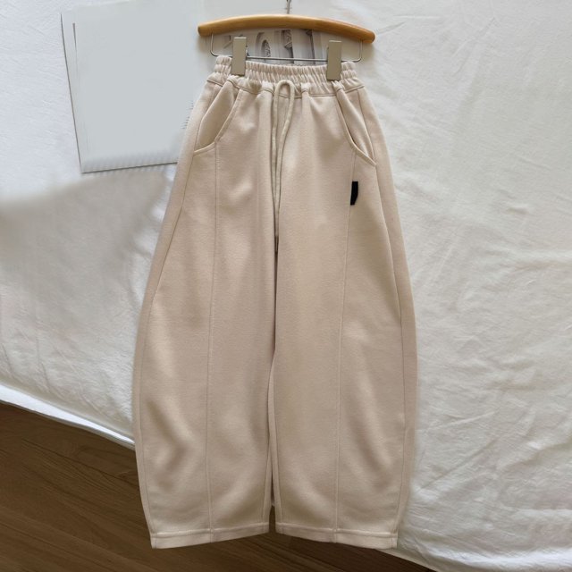 Drawstring Elastic Sweatpants Unisex Loose Anti-Mosquito Sun Protection Beige Classic Casual Pants for Boys Spring Summer Trousers Long Pants 9-10 Years Girls Pants