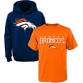 thumbnail image 1 of Nfl Youth 8-20 Polyester Performance Primary Logo Hoodie T-Shirt 2 Pack Set (14-16, Denver Broncos), 1 of 3