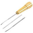 thumbnail image 1 of LIFKOME Handheld Sewing Awls Shoe Repair Tool Simple Design Awl Shape Copper 1 Set For Home Use Craftsmen, 1 of 8