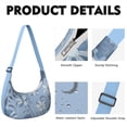 thumbnail image 2 of Lightweight Hobo Bag featuring Vintage Floral Design Adjustable Strap Smooth Zipper Nylon Material Perfect for Travel and Outdoor Activities, 2 of 5