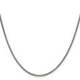 thumbnail image 2 of Stainless Steel Box Chain Styles Necklace Chisel Antiqued 2.25 mm 18 inch, 2 of 4