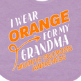 thumbnail image 4 of Inktastic I Wear Orange for My Grandma- Multiple Sclerosis Awareness Boys or Girls Baby Bib, 4 of 4