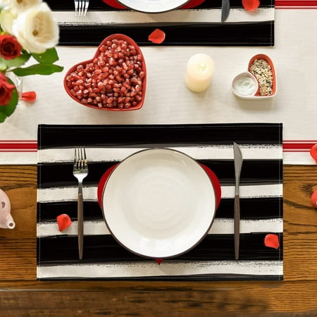 

NIUREDLTD Valentine s Day Placemat Manufacturers Direct Love Small Pattern Wind Western Placemat Tablecloth