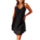 thumbnail image 1 of Vestido corto holgado con tirantes de encaje de color sólido para mujer a la moda de verano para mujer Fridja  hj1251, 1 of 9