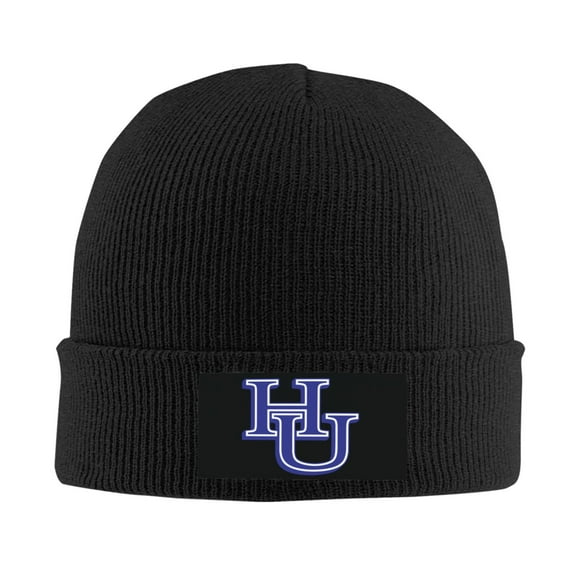 Hampton University Logo Men Women Knitted Hat Adult Knit Beanie For Fall Winter Knit Hat Cap