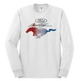 thumbnail image 2 of Wild Bobby, Classic Ford Mustang Car Logo, Cars and Trucks, Mens Long Sleeve Shirt, White, XX-Large, 2 of 3