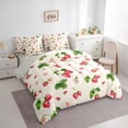 thumbnail image 3 of Homewish Cute Strawberry 7-Piece Twin Bedding Sets,Sweet Fruit Bedding Comforter Set,Green Red Beige Sheet Sets For Girls Kids,Breathable Home Decor Reversible, 3 of 8