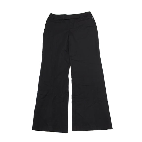 Alfani Womens Black Straight-Leg Trousers 4