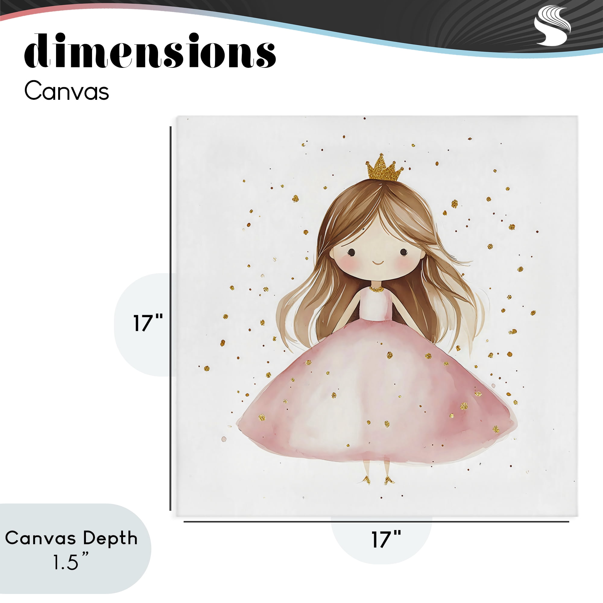 Stupell Industries Little Princess with Pink Gown Canvas Wall Art, design by Creative Studio