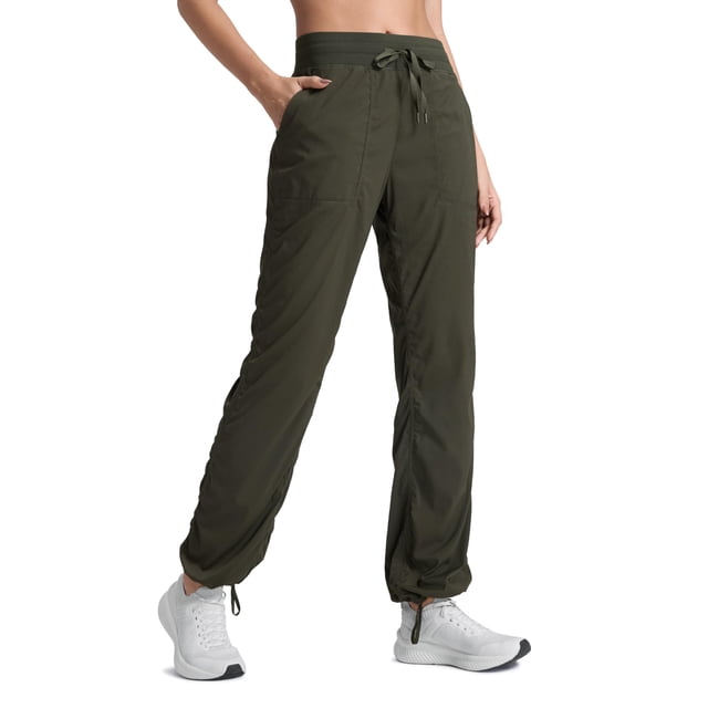Pantalones CRZ YOGA Joggers Deportivos Verde Oliva Talle S 76 cm