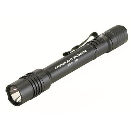 Protac Led Flashlight, Black, 6.14 In., Uses 2 Aa-Cell Batteries