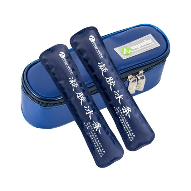 Estuche portátil para pluma de insulina, bolsa térmica médica para diabetes con bloque de hielo protector, conveniente para cambiar agujas. Azul Real S