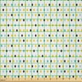 thumbnail image 2 of Ambesonne Retro Fabric by the Yard Microfiber, Polka Dots Rounds Retro, 10 Yards, Mint Green Marigold, 2 of 2