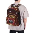 thumbnail image 5 of Goofa Casino King And Playing Cards Printed Backpack,Laptop Backpack,Durable Anti-Theft Travel Work Backpack,Water-resistant Backpack, 5 of 9