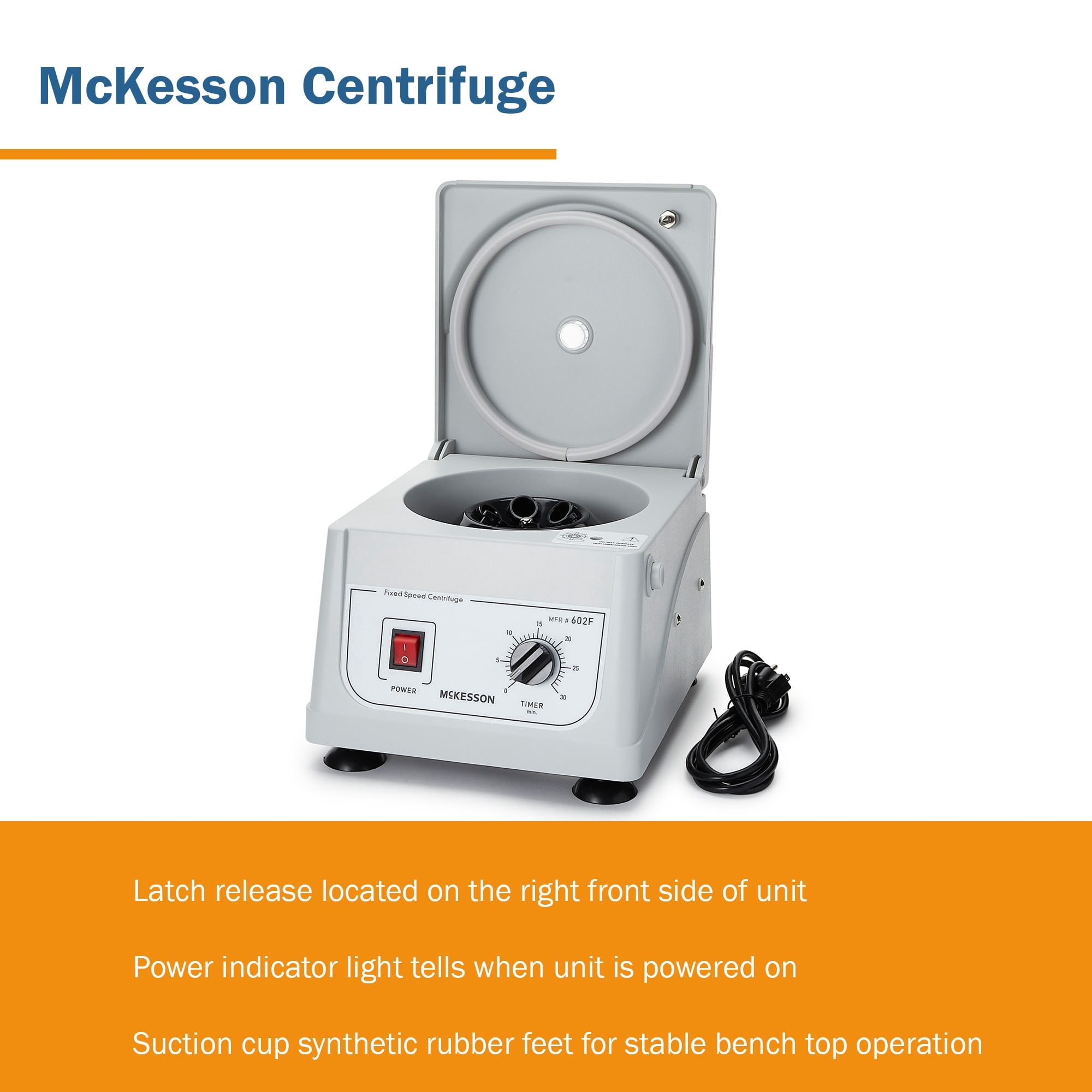 McKesson Centrifuge, Fixed Speed at 3400 RPM - 6 Place Fixed Angled Rotor, 1 Ct