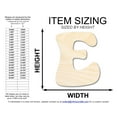 thumbnail image 2 of Unfinished Wood Groovy E Font Shape 12" / 1/4", 2 of 3