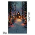 thumbnail image 2 of Enchanting Cottage Door Cover Tapestry for Festive Holiday Party Decorations and Seasonal Home Entrance Embellishments, 2 of 5