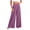 Wine, variant on EDFBUYKRS Female Women Pants Casual Dress Pants Women Petite Womens High Waisted Flowy Palazzo with Pockets Xl