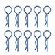 thumbnail image 3 of Paquete de 20 clips para carrocería RC, pasadores en R, pasador de carcasa de carrocería universal para SCX6 1/6 1/8, repuestos de Azul Hugo Clips de cuerpo RC, 3 of 6