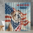 thumbnail image 2 of Patriot Bulldog We Will Never Forget Patriotic Remembrance Day Shower Curtain Dog Lover Gifts Idea Waterproof Bathroom Bathtub Curtain - 12014, 2 of 5