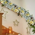thumbnail image 7 of Frosted Pine Christmas Decorative Rattan White Flocked Garland - Doorway Staircase Handrail Branches Set Holiday Decor, 7 of 7