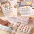 thumbnail image 3 of YSABOXY 15 Cells Refrigerator Egg Box Fresh-Keeping Box Plastic Food Storage ﻿ Box, 3 of 5