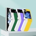 thumbnail image 5 of Frusde Compatible with Samsung Galaxy Z Flip 5 Leather Case Slim Shockproof Fashion Case for Men Women-Light Green, 5 of 5