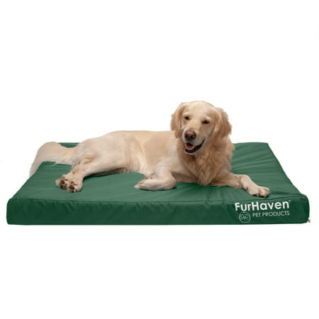 UPC: 0842229125412 | FurHaven Pet Products Indoor/Outdoor Oxford Deluxe Full Support Pet Bed for Dogs & Cats – Forest Jumbo
