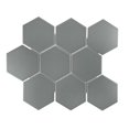 thumbnail image 2 of Gio Gray Matte 4" Hexagon Porcelain Mosaic Tile, 2 of 2