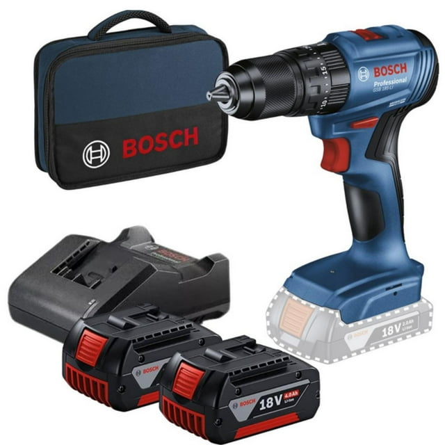Rotomartillo Atornillador Bosch 18v 2 Baterías 4.0 Ah azul Estándar