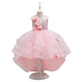 thumbnail image 2 of Esaierr 4-11Y Kids Girls Dresses Flower Princess Dress Toddlers Princess Dress Flower Girl Dresses for Wedding Dress for Girls Wedding Guest Pageant Dresses for Girls Birthday Dresses for Girls, 2 of 8