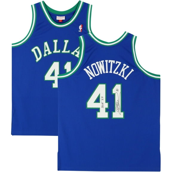Dirk Nowitzki Dallas Mavericks Autographed Blue Mitchell & Ness 1998-1999 Authentic Jersey with "HOF 2023" Inscription - Fanatics Authentic Certified