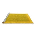 thumbnail image 2 of Ahgly Company Machine Washable Indoor Square Oriental Yellow Modern Area Rugs, 8' Square, 2 of 4
