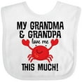 thumbnail image 3 of Inktastic Grandma Grandpa Love Me Boys Boys or Girls Baby Bib, 3 of 4