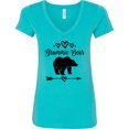 thumbnail image 3 of Inktastic Grammie Bear Grandma Women's V-Neck T-Shirt, 3 of 5