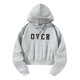 thumbnail image 4 of Sudadera recortada de manga larga para mujer, sudaderas con capucha, ropa de calle, ropa deportiva básica, jersey con capucha con cordón Simple para L, 4 of 8