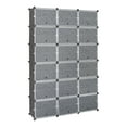 thumbnail image 3 of 12-Tier Portable Shoe Rack Organizer 36 Grids Tower Shelf Storage Cabinet Stand Expandable for Heels, Boots, Slippers, Black, 3 of 8